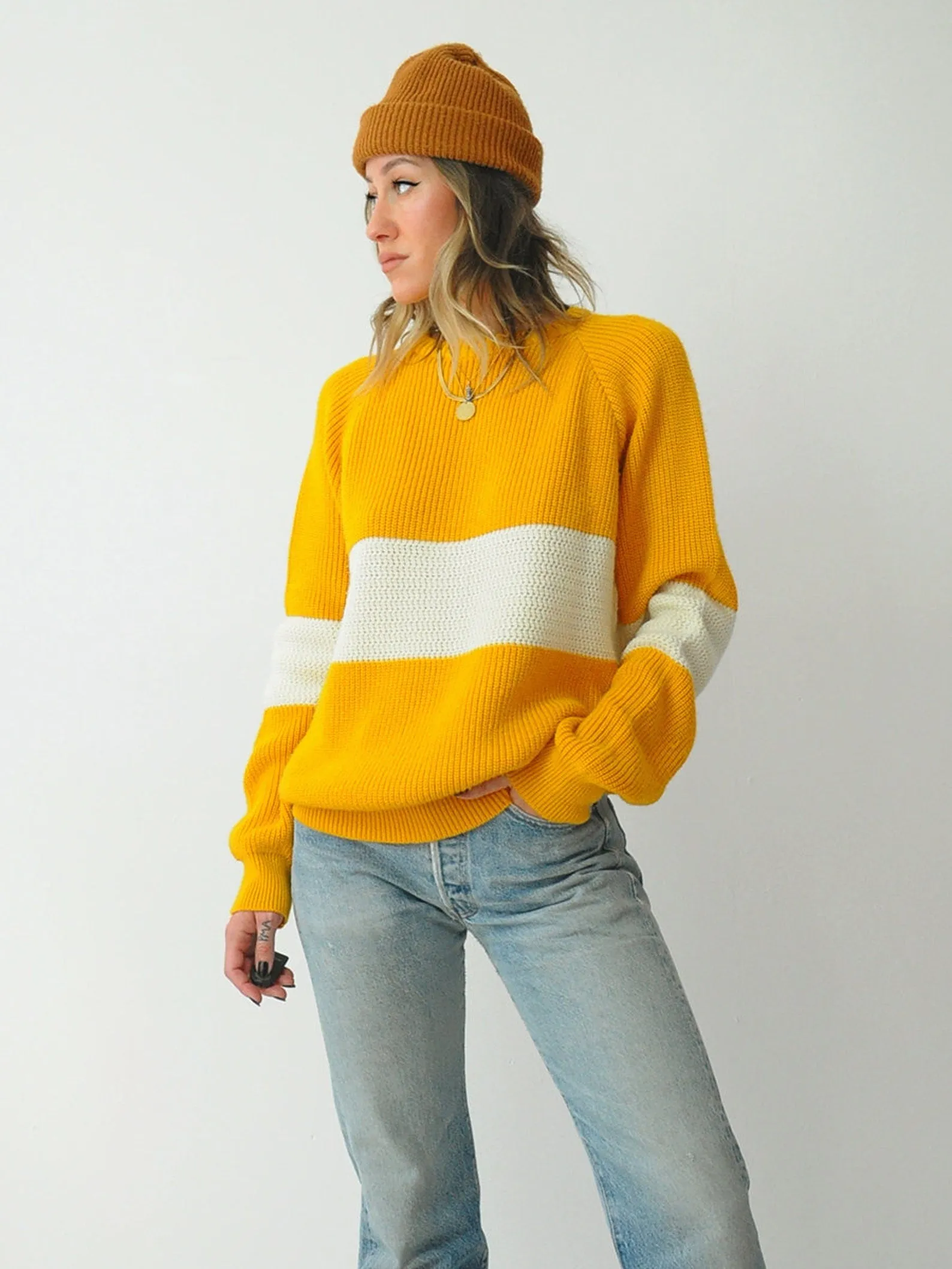 1970's Golden Striped Sweater