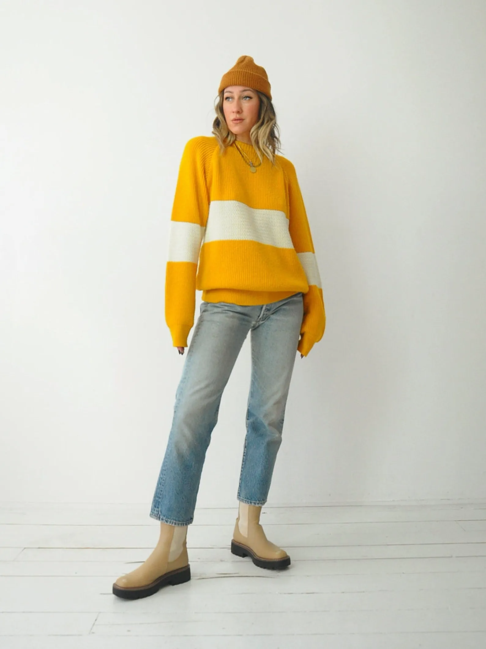 1970's Golden Striped Sweater