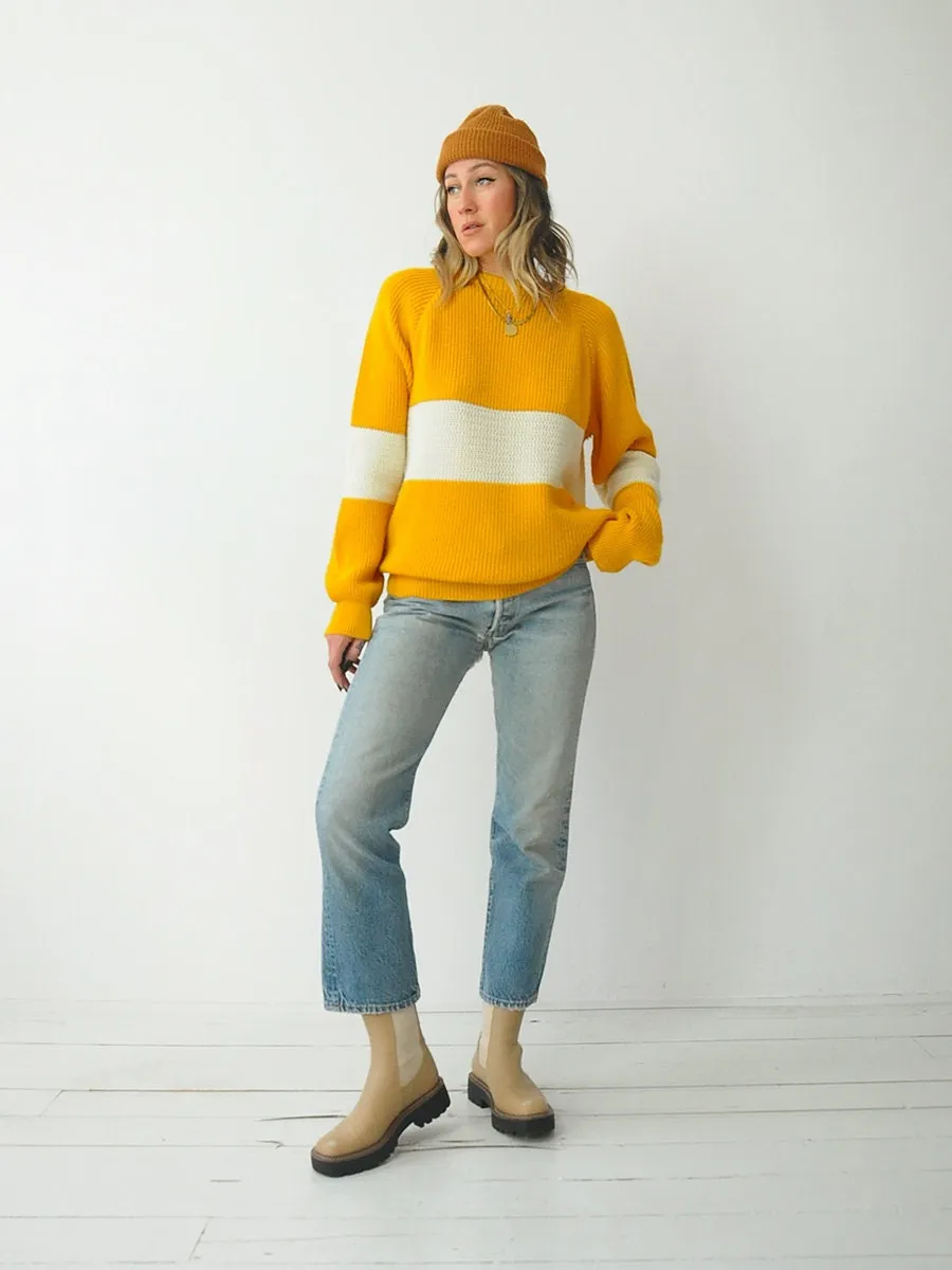 1970's Golden Striped Sweater