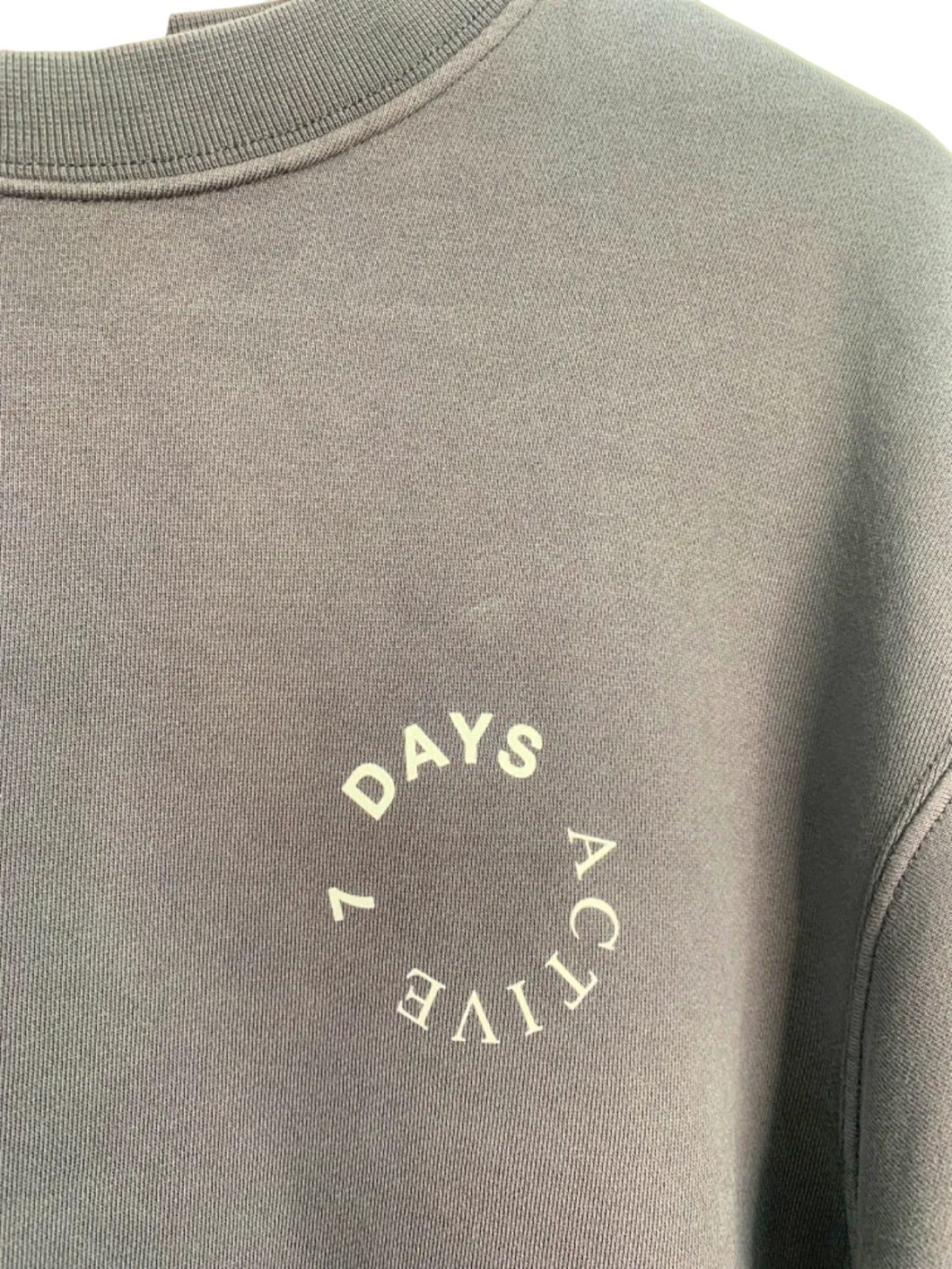 7 Days Active Dark Grey Monday Crew Neck Sweater S