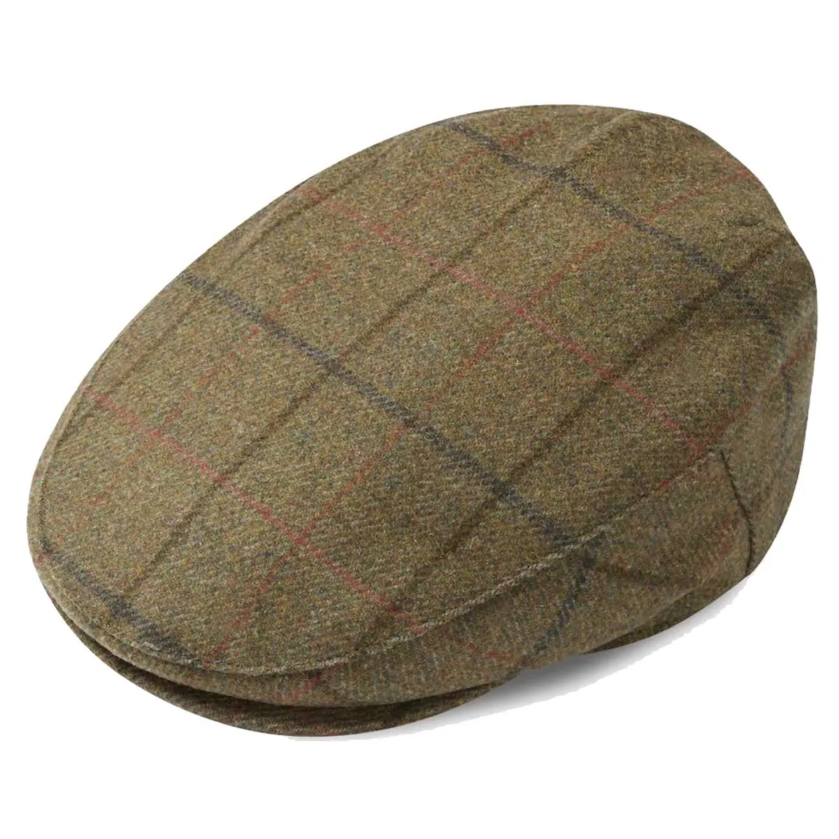 ALAN PAINE Combrook Mens Tweed Flat Cap - Thyme