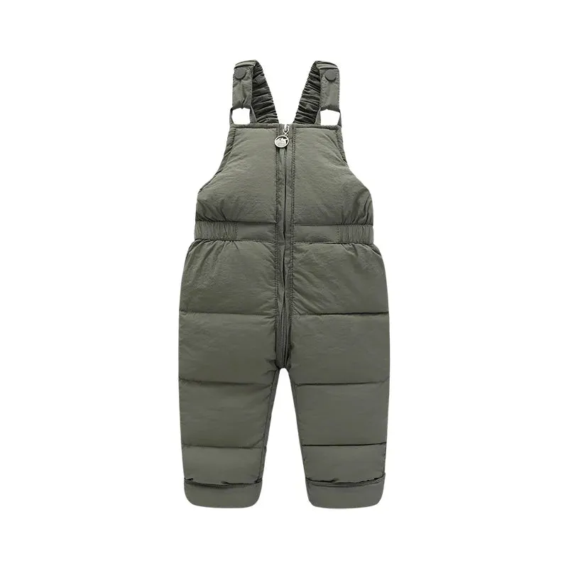 Baby Boys Overalls Winter Down Solid Ski Pants