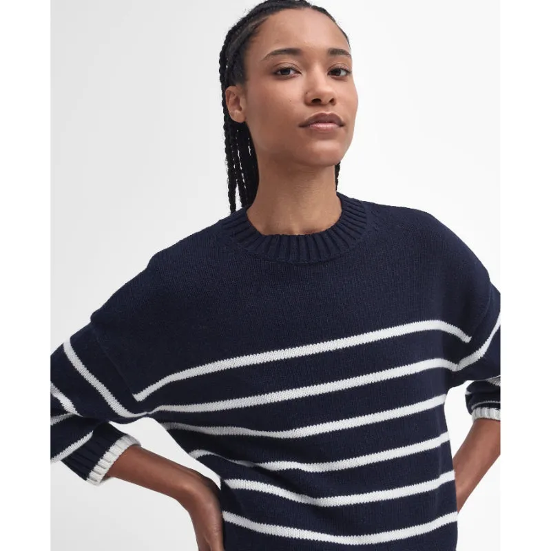 Barbour Belmore Knitted Ladies Jumper - Navy