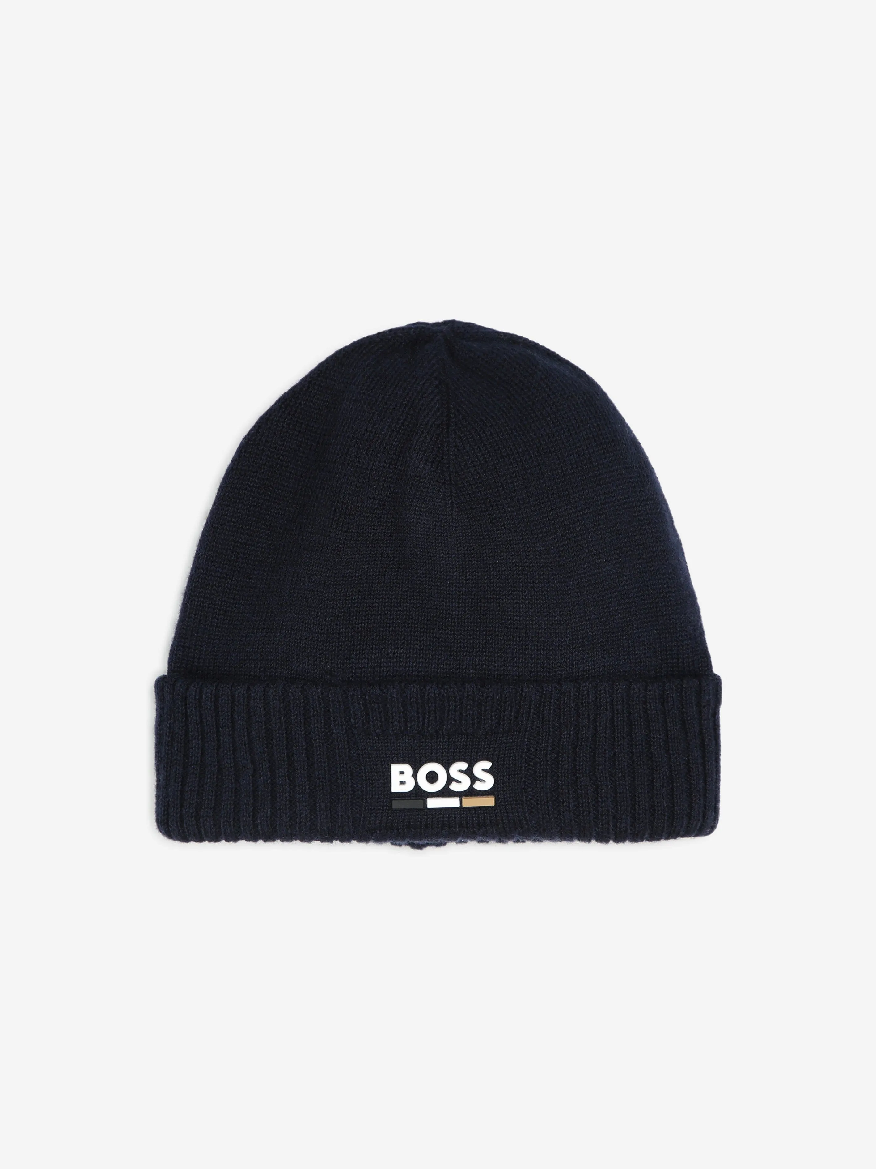 BOSS Boys Knitted Beanie Hat in Navy