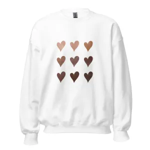 Brown Hearts - Sweatshirt