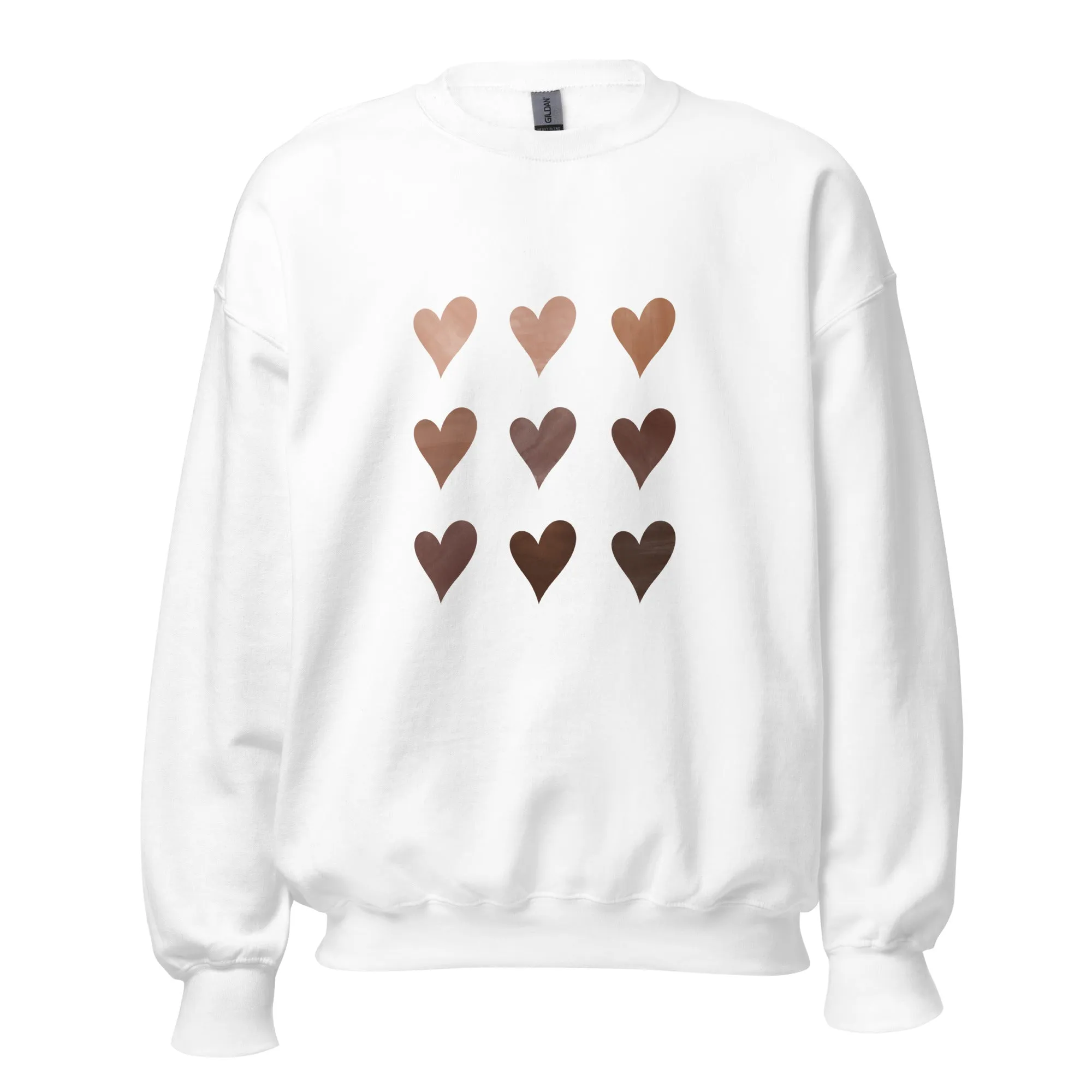 Brown Hearts - Sweatshirt