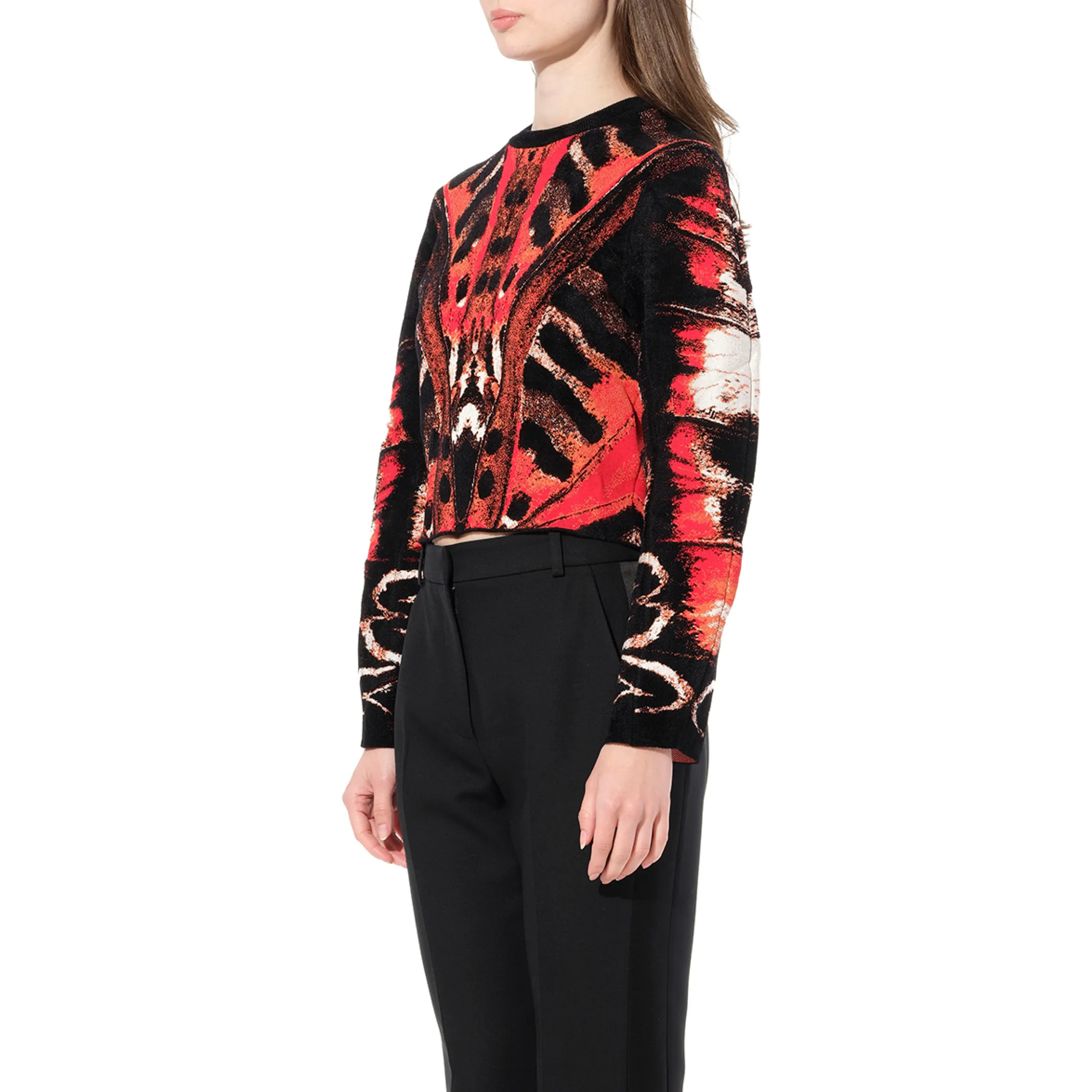 Butterfly Jacquard Knitwear in Red