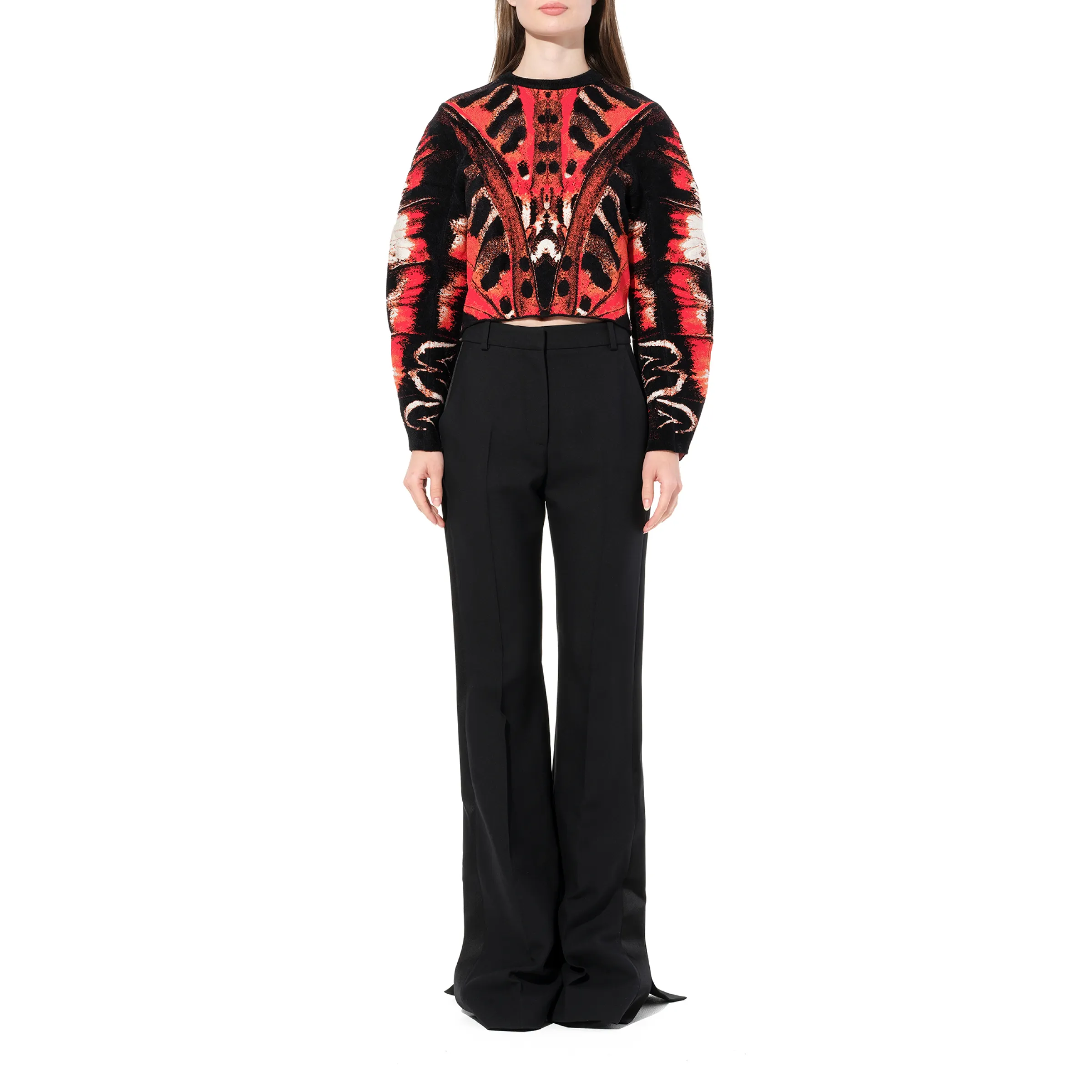 Butterfly Jacquard Knitwear in Red