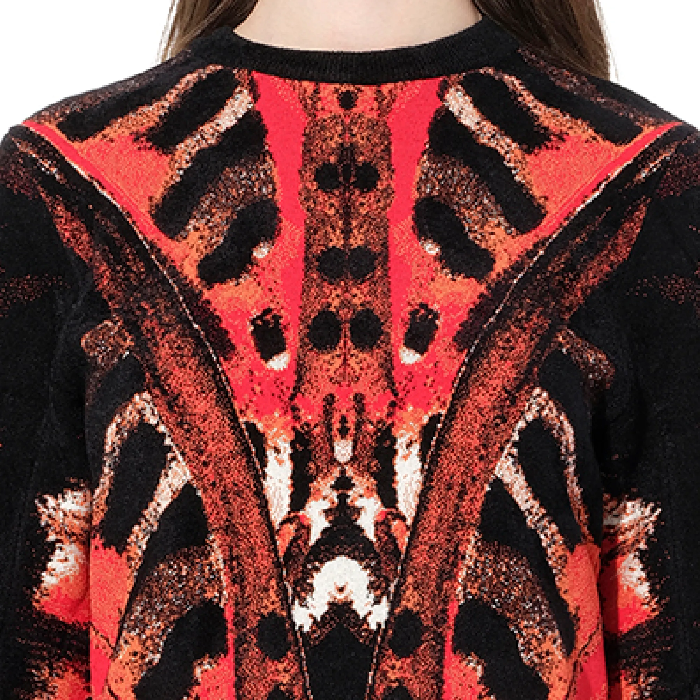 Butterfly Jacquard Knitwear in Red