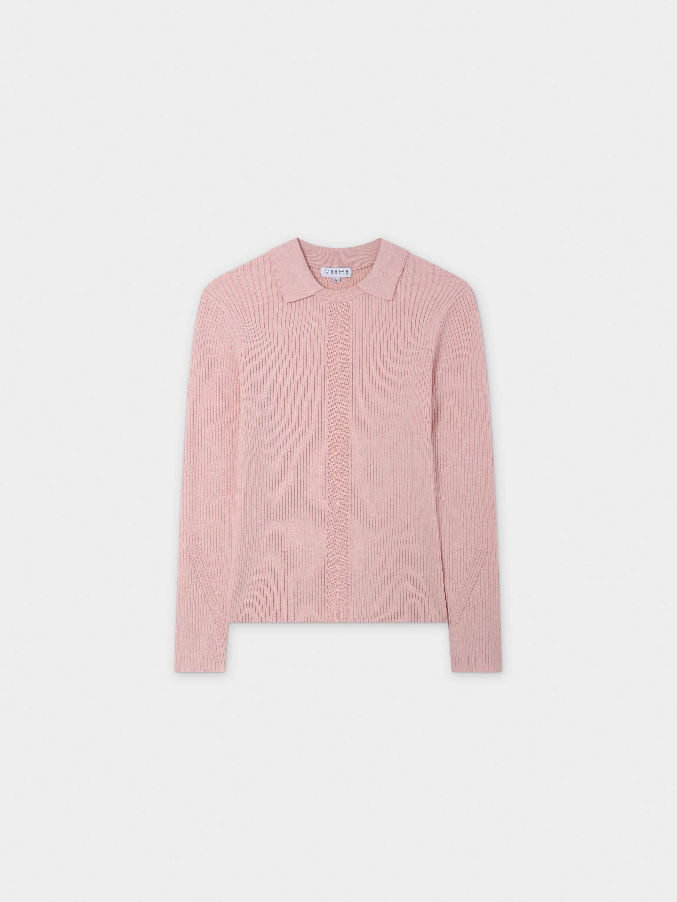 Center Design Sweater-Heathered Pink