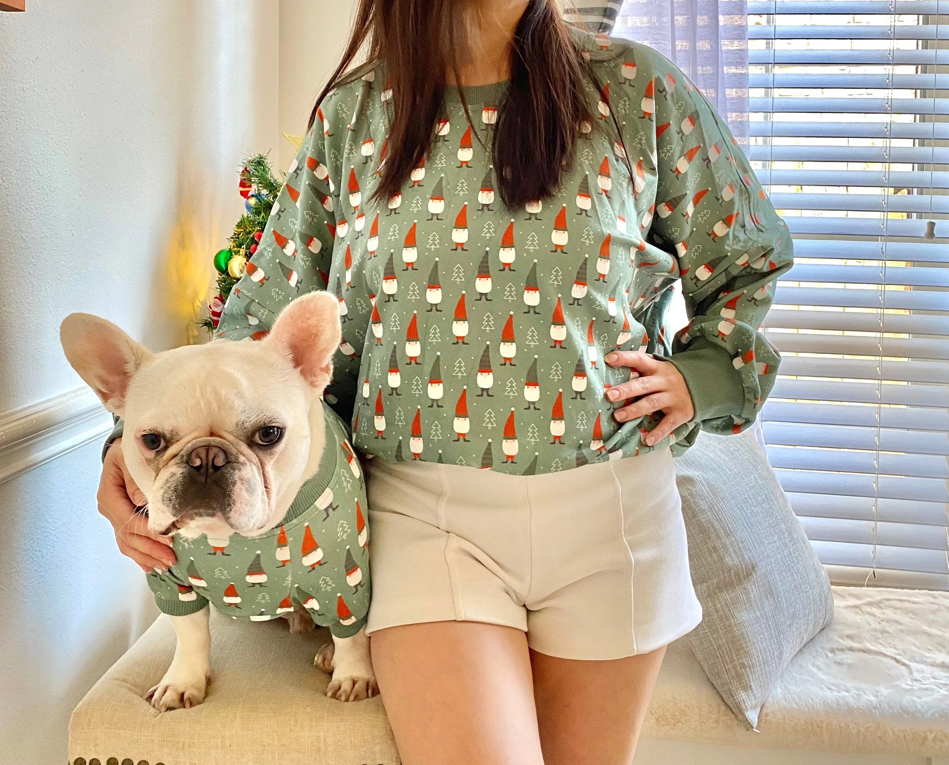 Christmas Gnomes Owner and Pet Family Matching Sweater