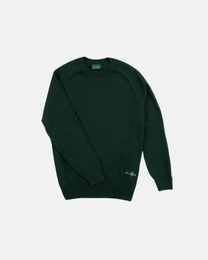 Cotton Crewneck Hunter Green Sweater