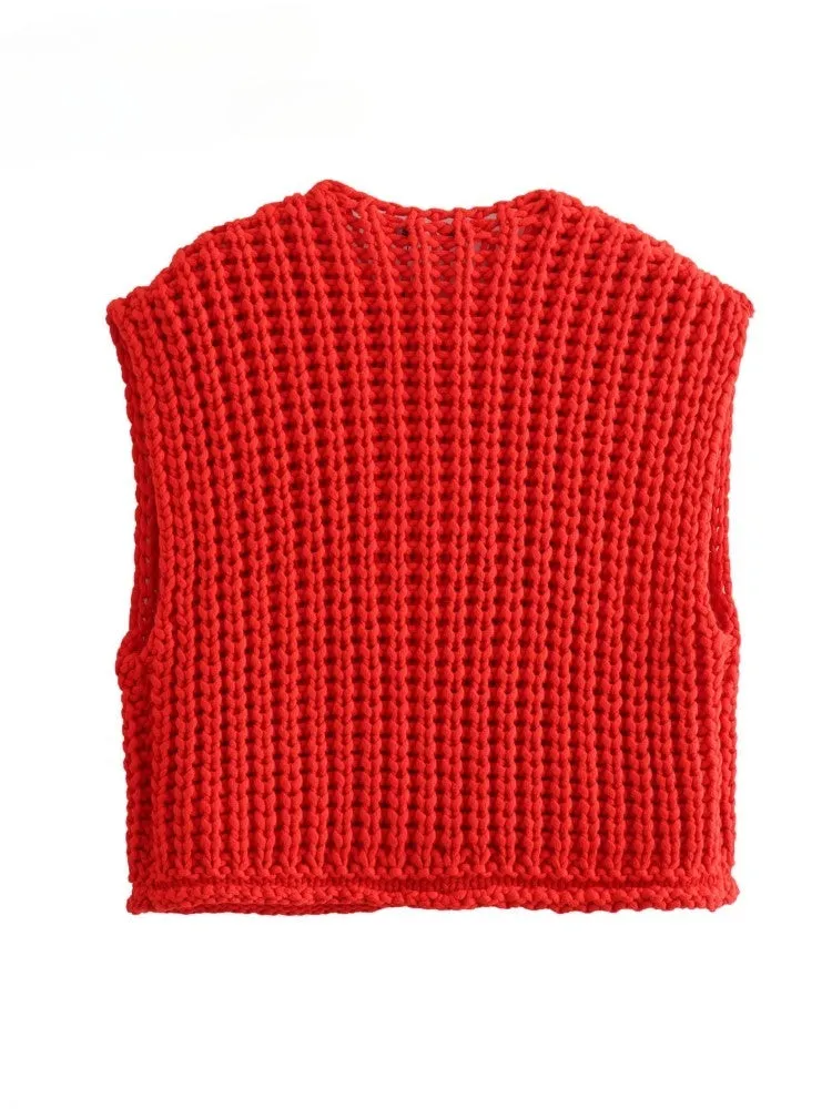 Cozy Knitted Casual Loose Single-breasted Stylish Comfortable Autumnal Fashionable Sweater