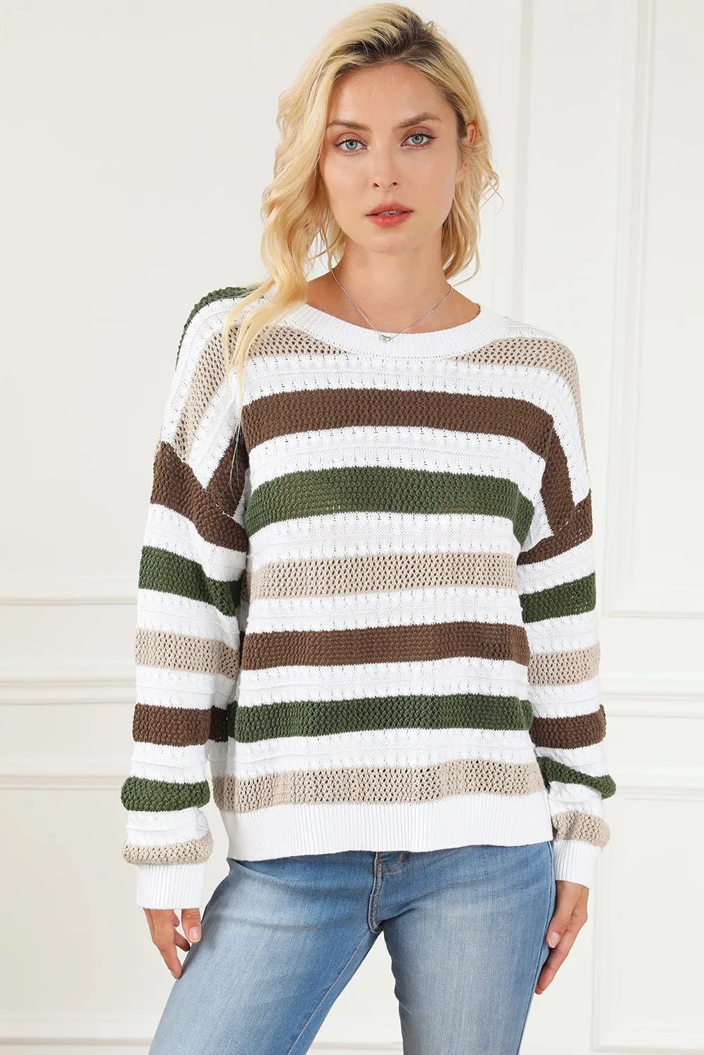 Crochet Hollow out Knit Sweater