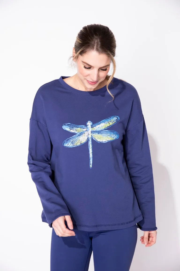 Destination Dragonfly Pullover in Navy by Escape