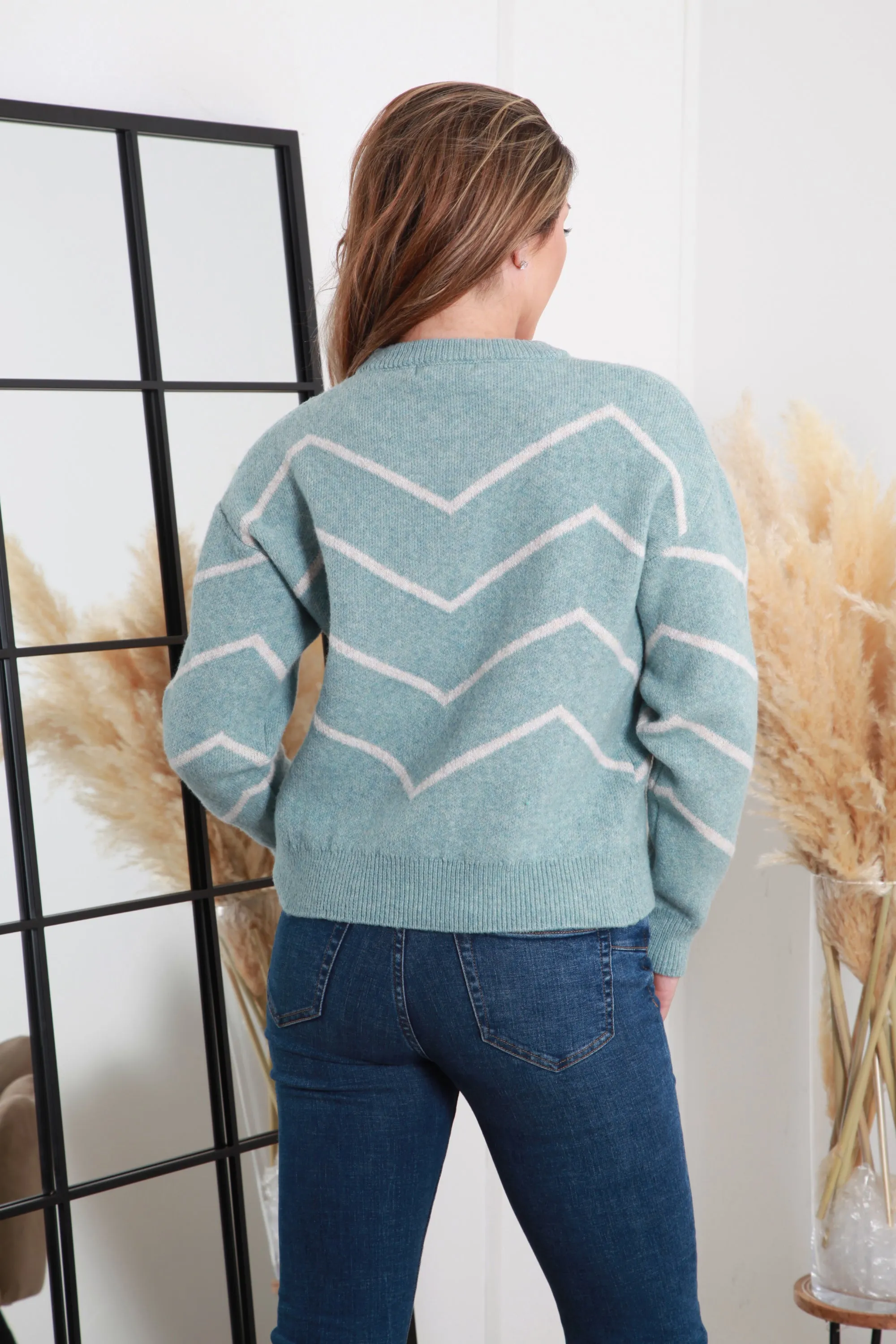 Double Second Jacquard Pattern Knit Jumper