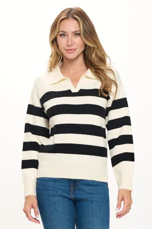 Eloise Long Sleeve Collared Sweater