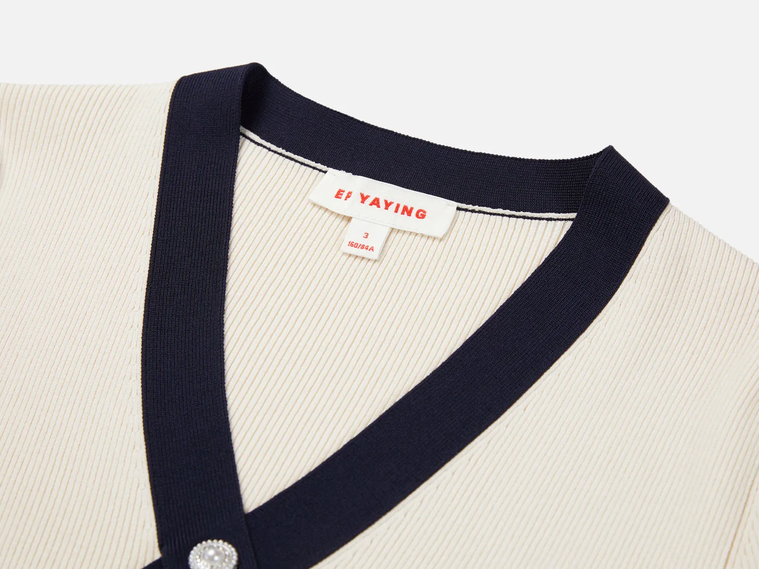 EP YAYING Short-Sleeved Color Block Knitwear