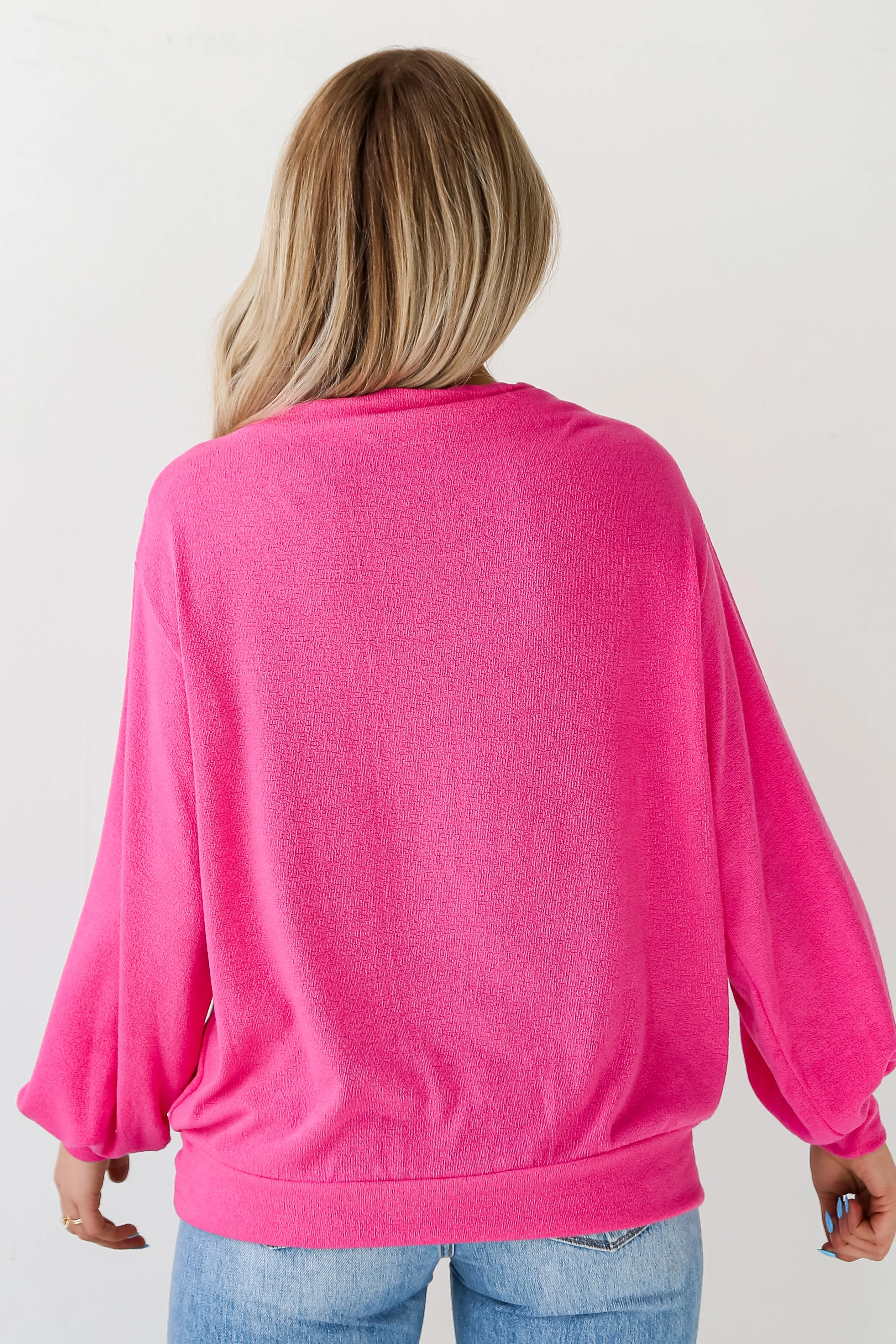 FINAL SALE - Lola Hot Pink Lightweight Knit Top - DU DEAL