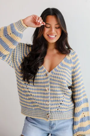 FINAL SALE - Snuggly Weather Striped Sweater Cardigan