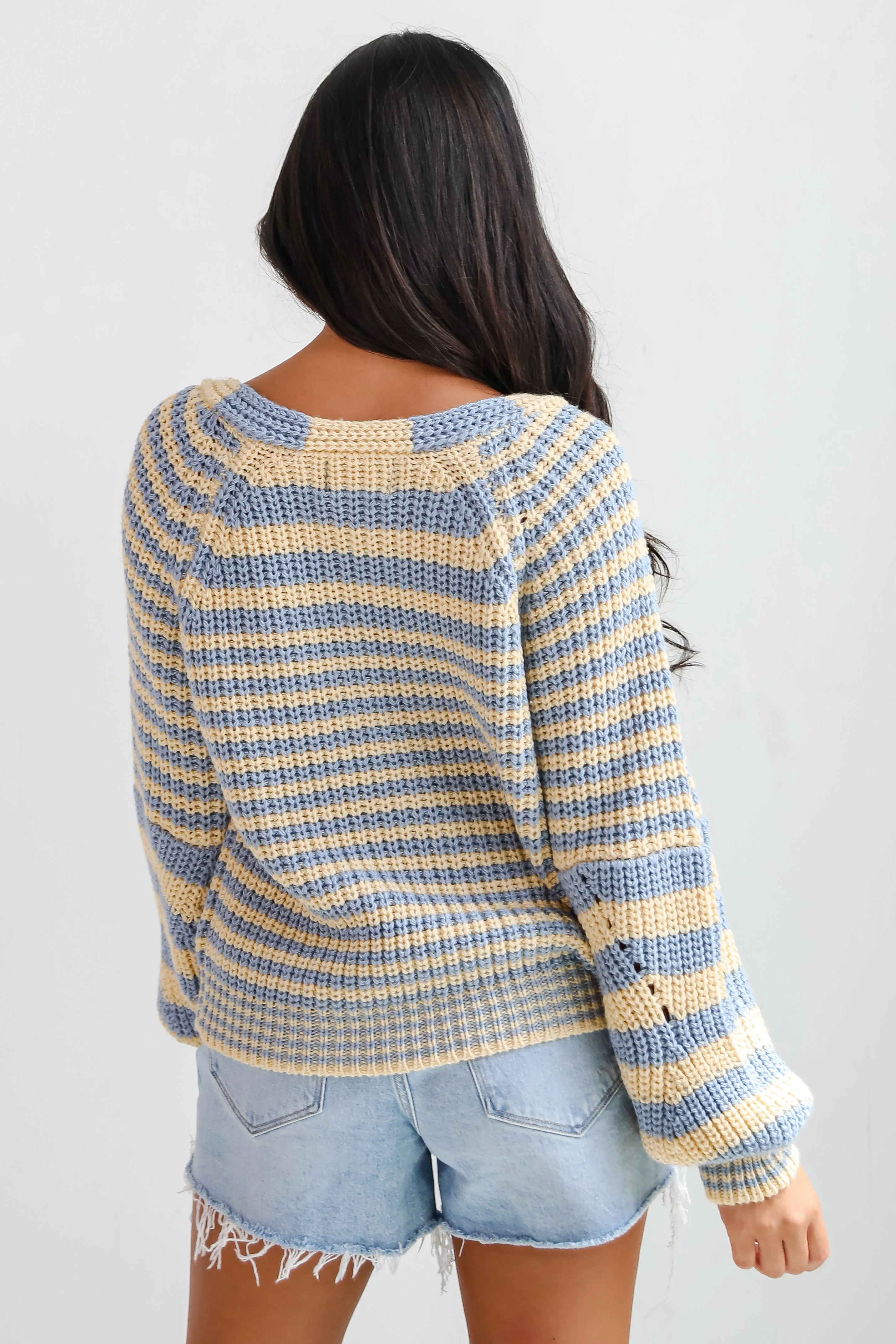 FINAL SALE - Snuggly Weather Striped Sweater Cardigan