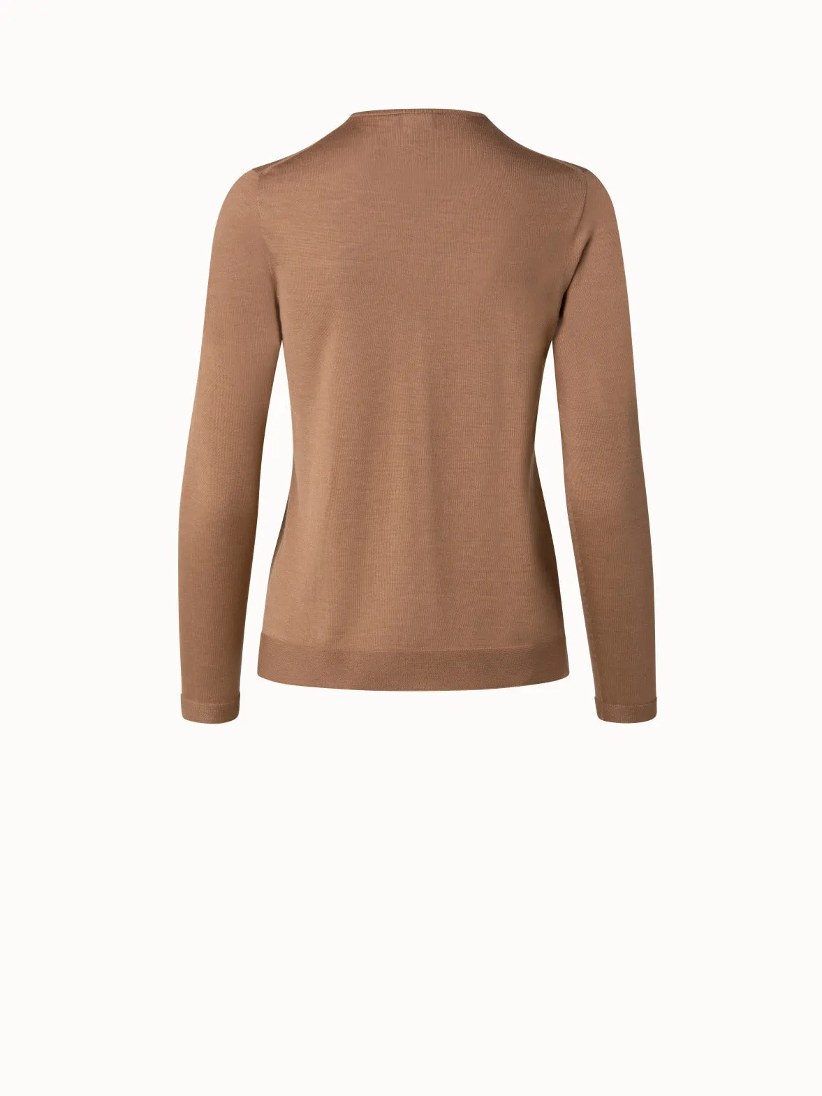 Fine gauge cashmere silk pullover