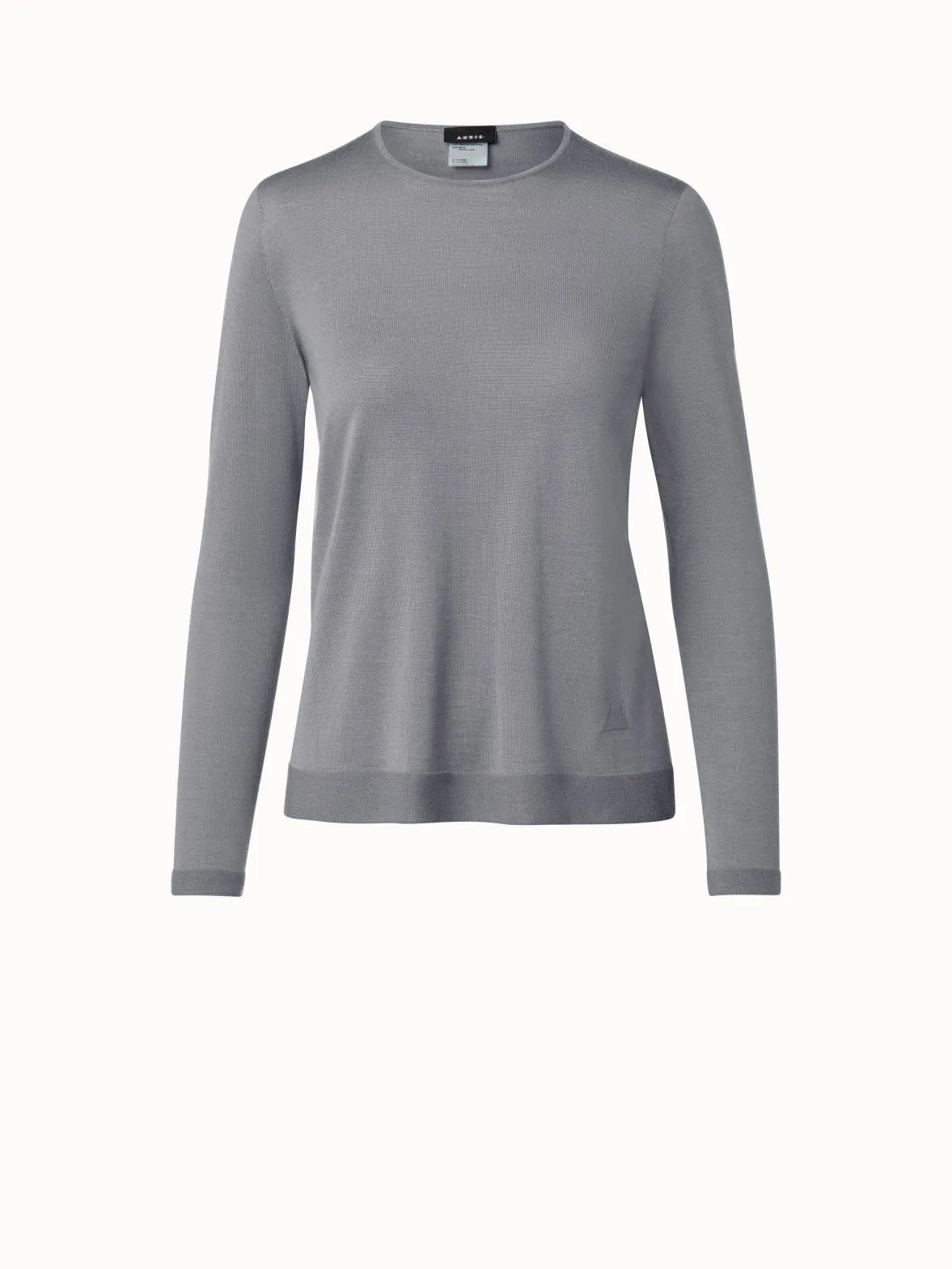 Fine gauge cashmere silk pullover