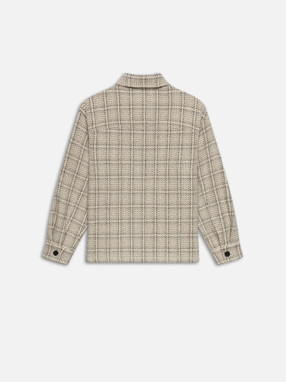 Flannel Overshirt Jacket -- Off White Plaid