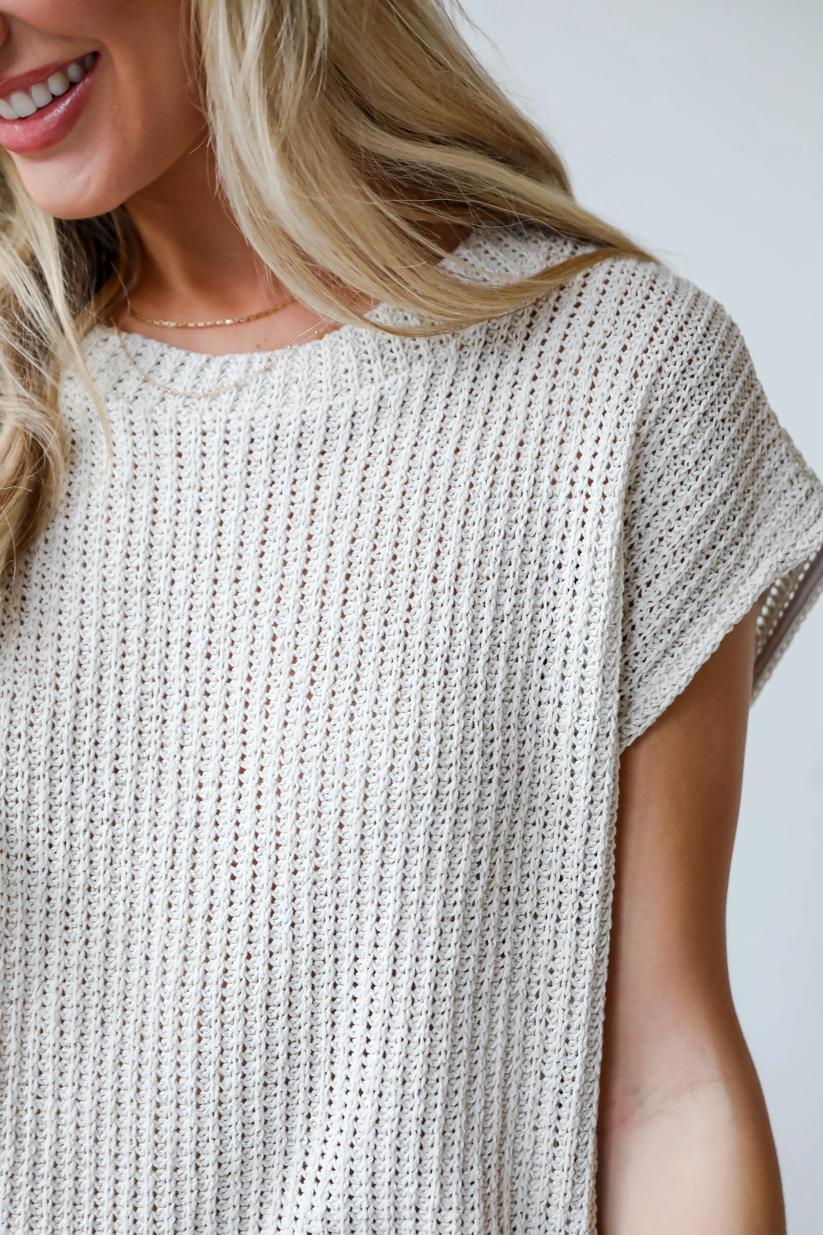 Flawless Confidence Taupe Knit Top