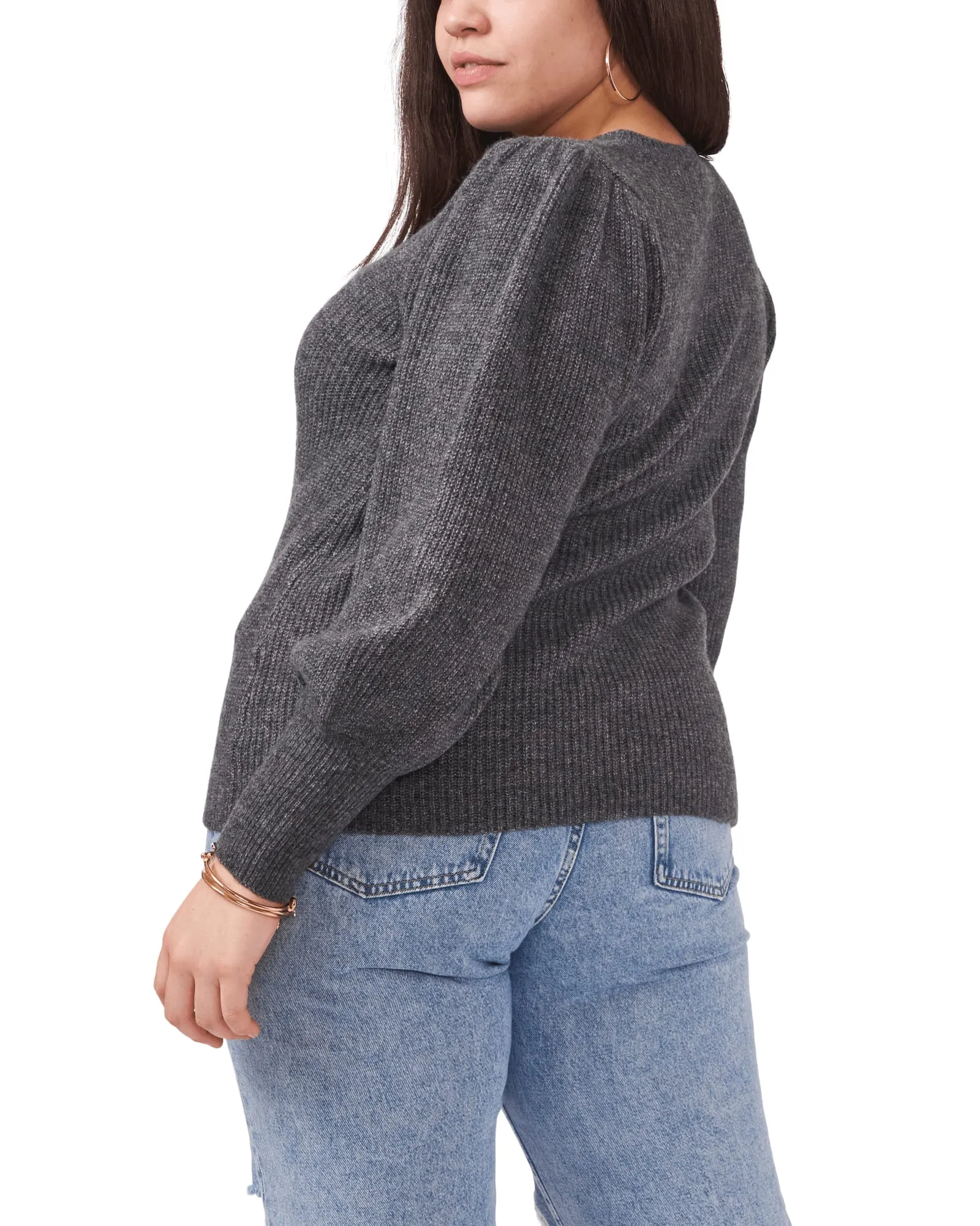 Francisca Ribbed Sweater | MED HTR GREY