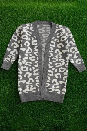 Girls leopard sweater