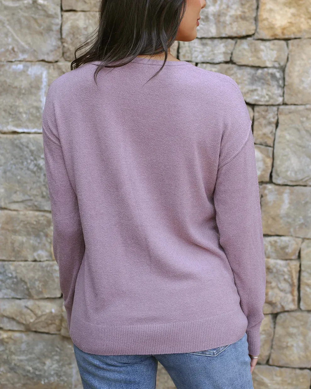 Grace & Lace Micro Bambü Lightweight Sweater - Dusty Mauve