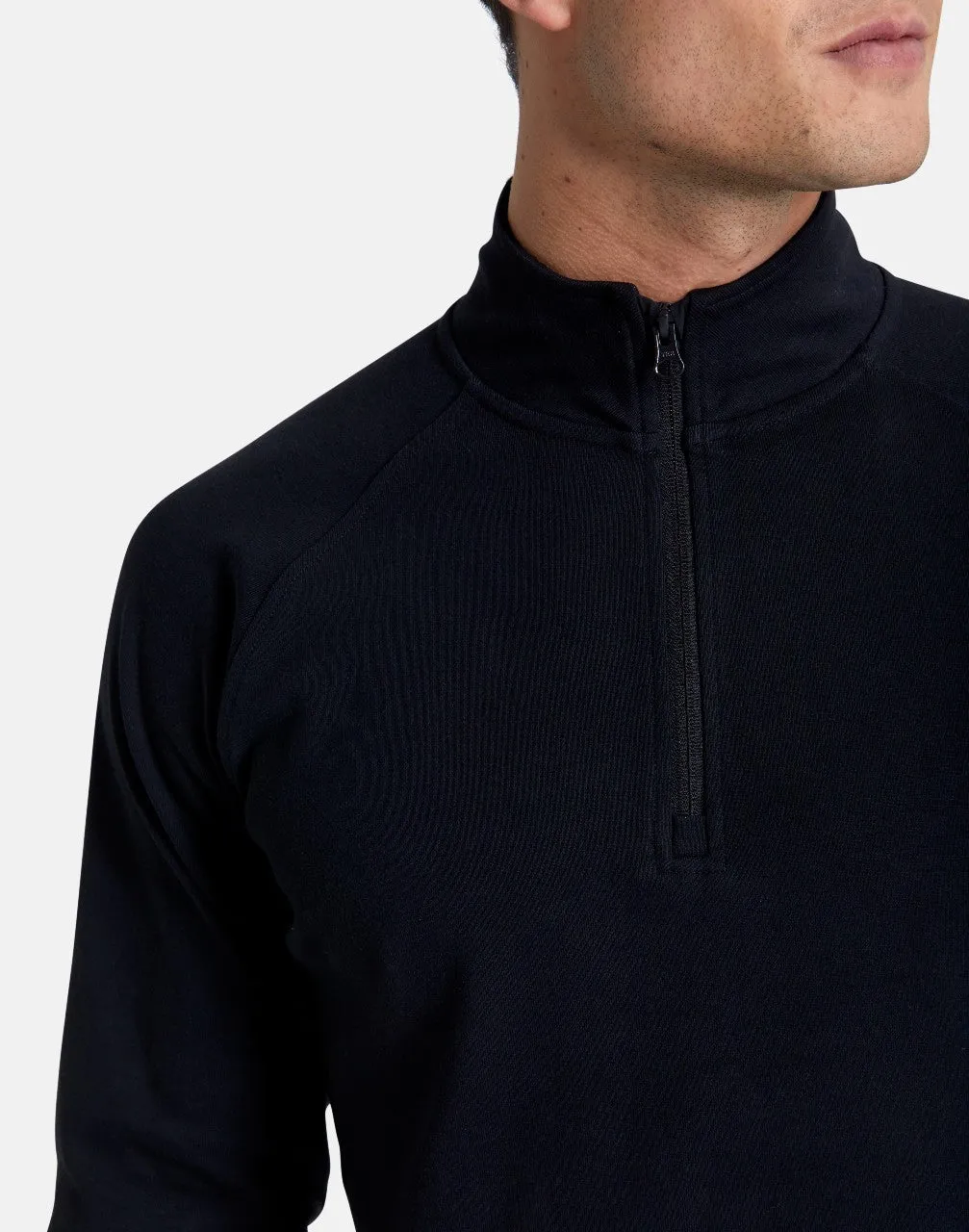 Gym Coffee Essential Half Zip (Mens) - Black