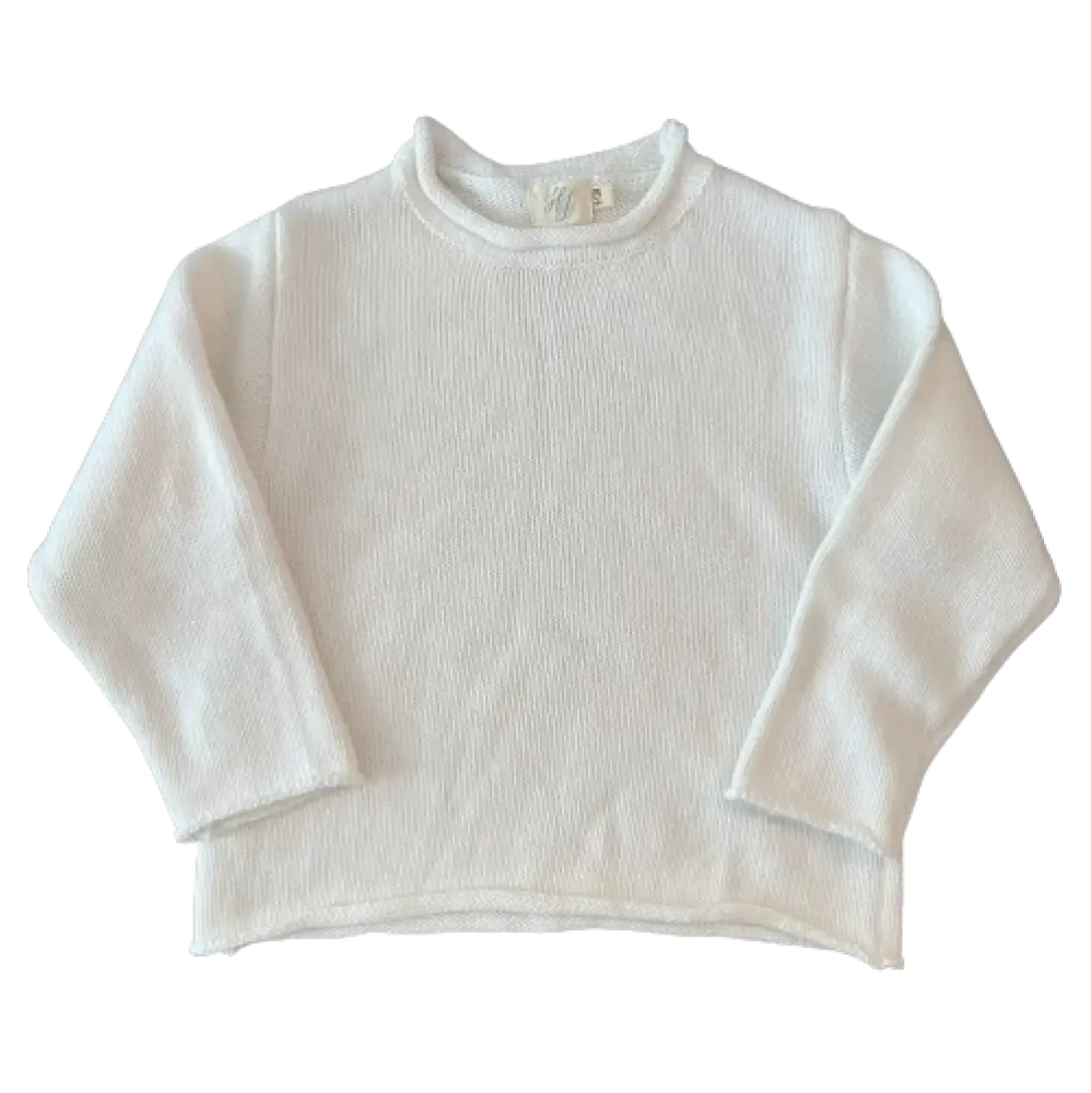 Hampton James Rollneck Sweater - White