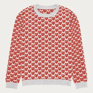 Heart STL Knitted crew neck sweater