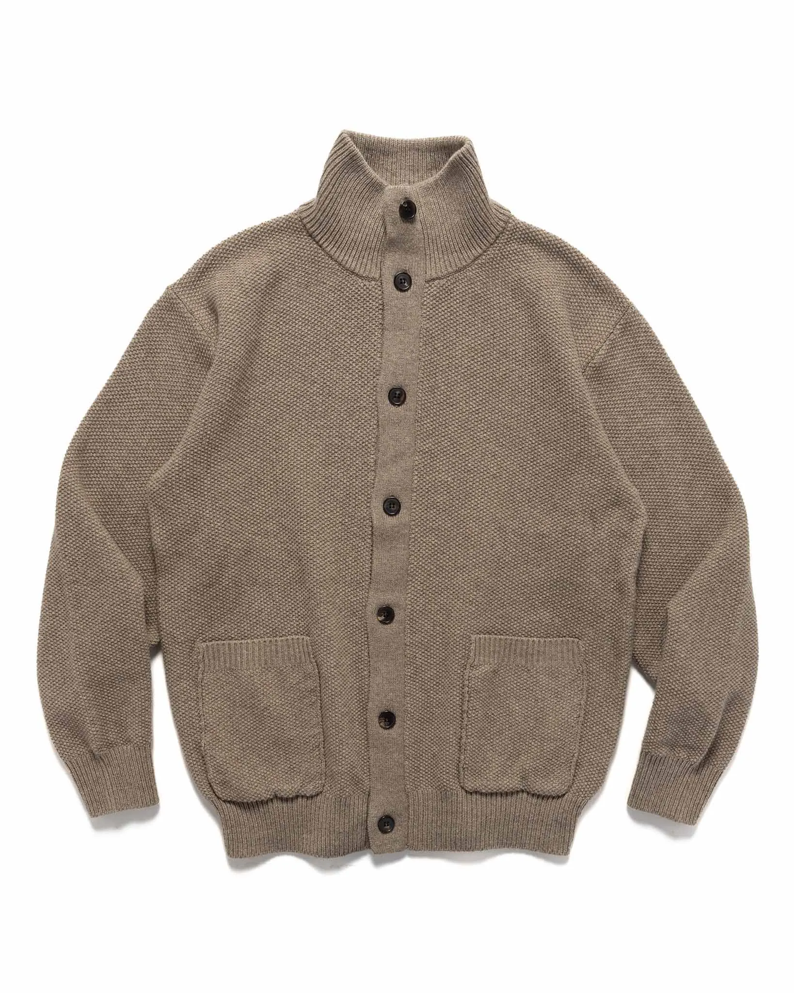 High Twist Card Wool Pique Blouson Beige