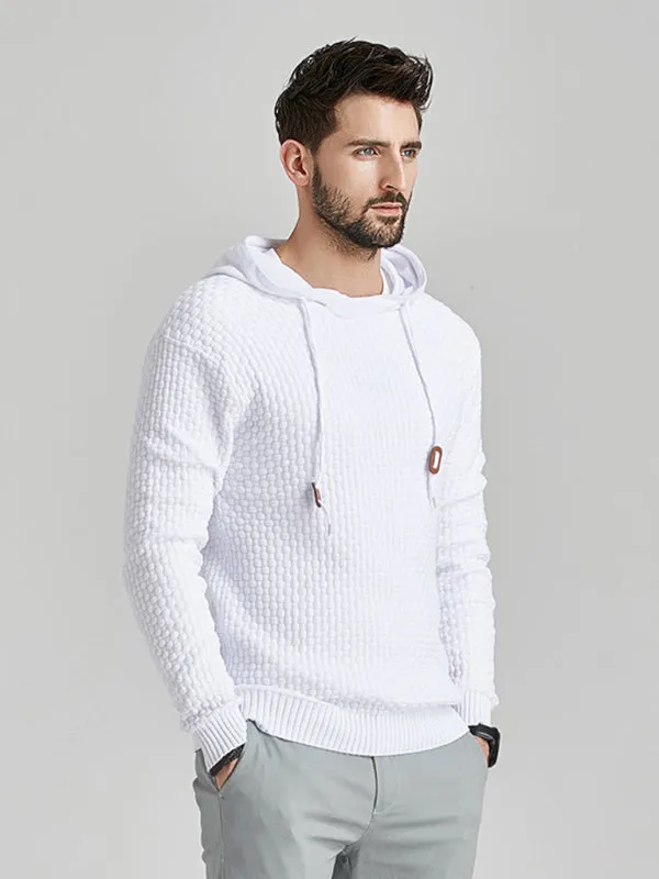 Hooded Pullover Knitwear Sports Casual Men's Sweater