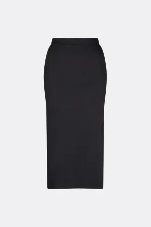 Hunter Wool Ponte Skirt Black Night