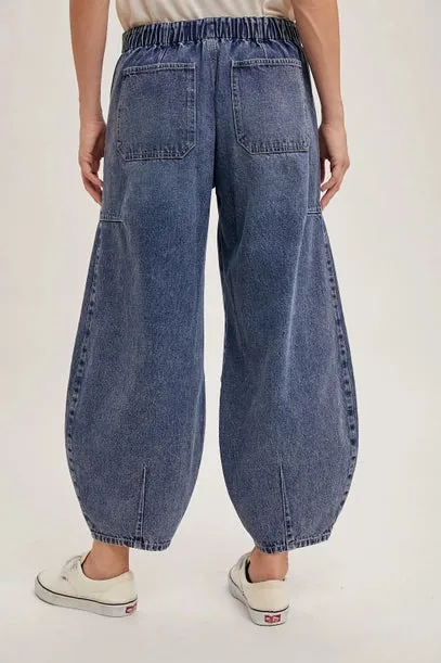 Huntington Drawstring Waist Barrel Denim