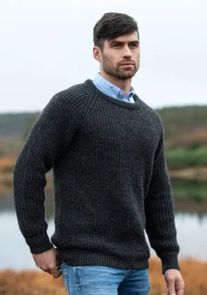 IRISH FISHERMANS RIB CREW NECK SWEATER