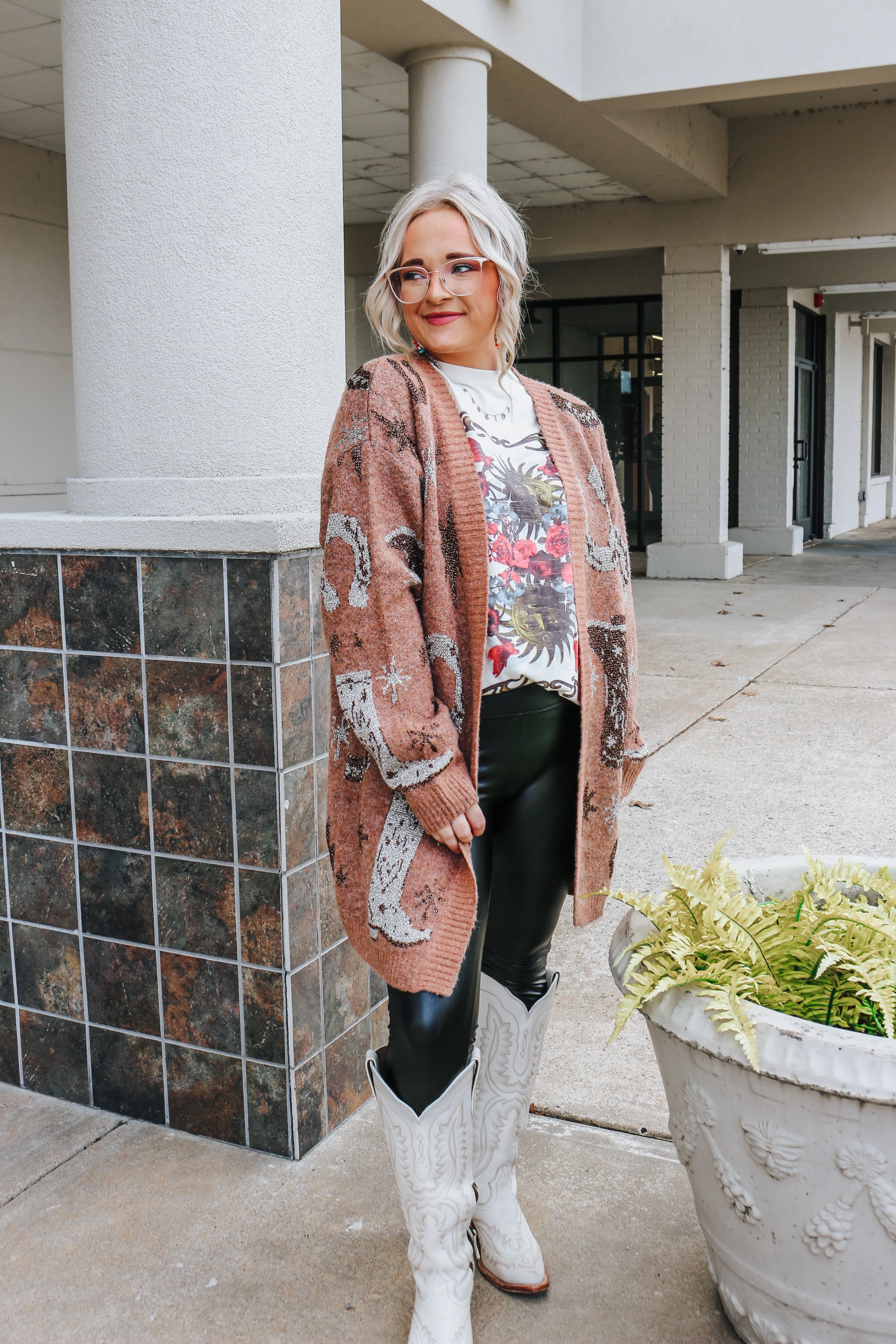 Its Meant To Be Cowboy Tan Western Cardigan Sweater