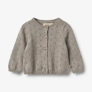 Knit Cardigan Maia | Baby - warm grey melange