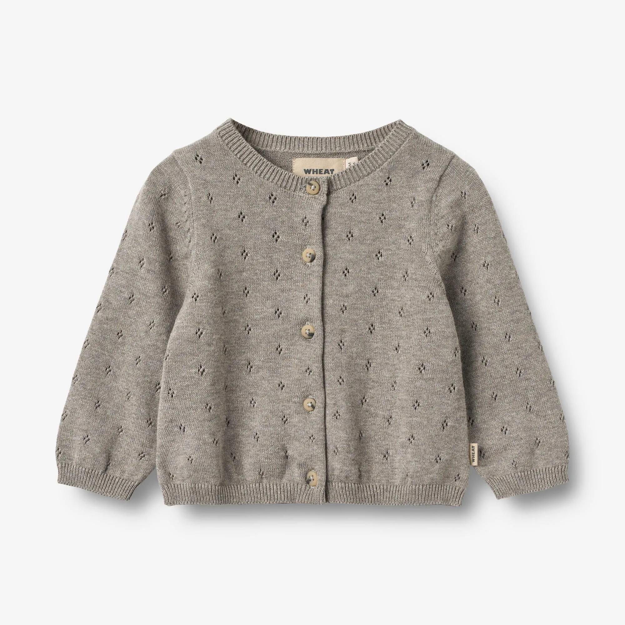 Knit Cardigan Maia | Baby - warm grey melange