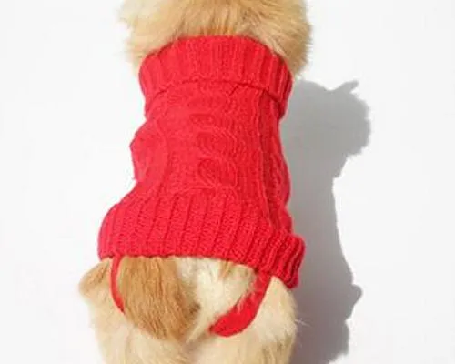 Knitwear Series Pet Dog Turtleneck Clothes Small Vest Sweater