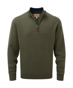 Lambswool Quarter Zip - Moss