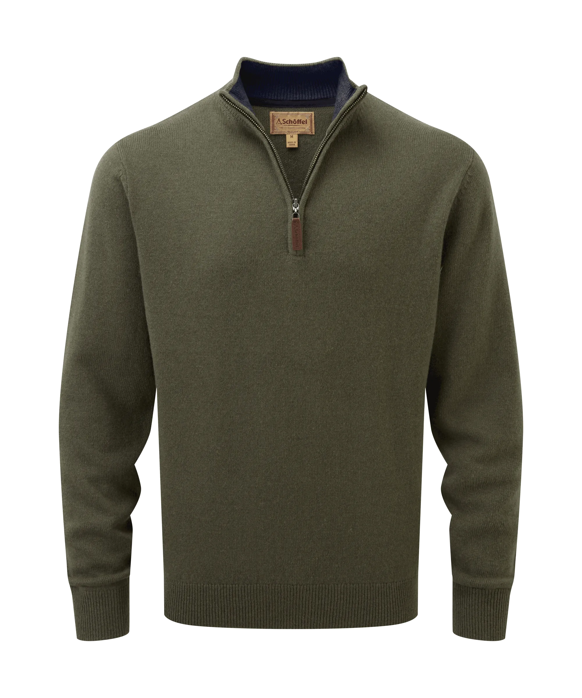 Lambswool Quarter Zip - Moss