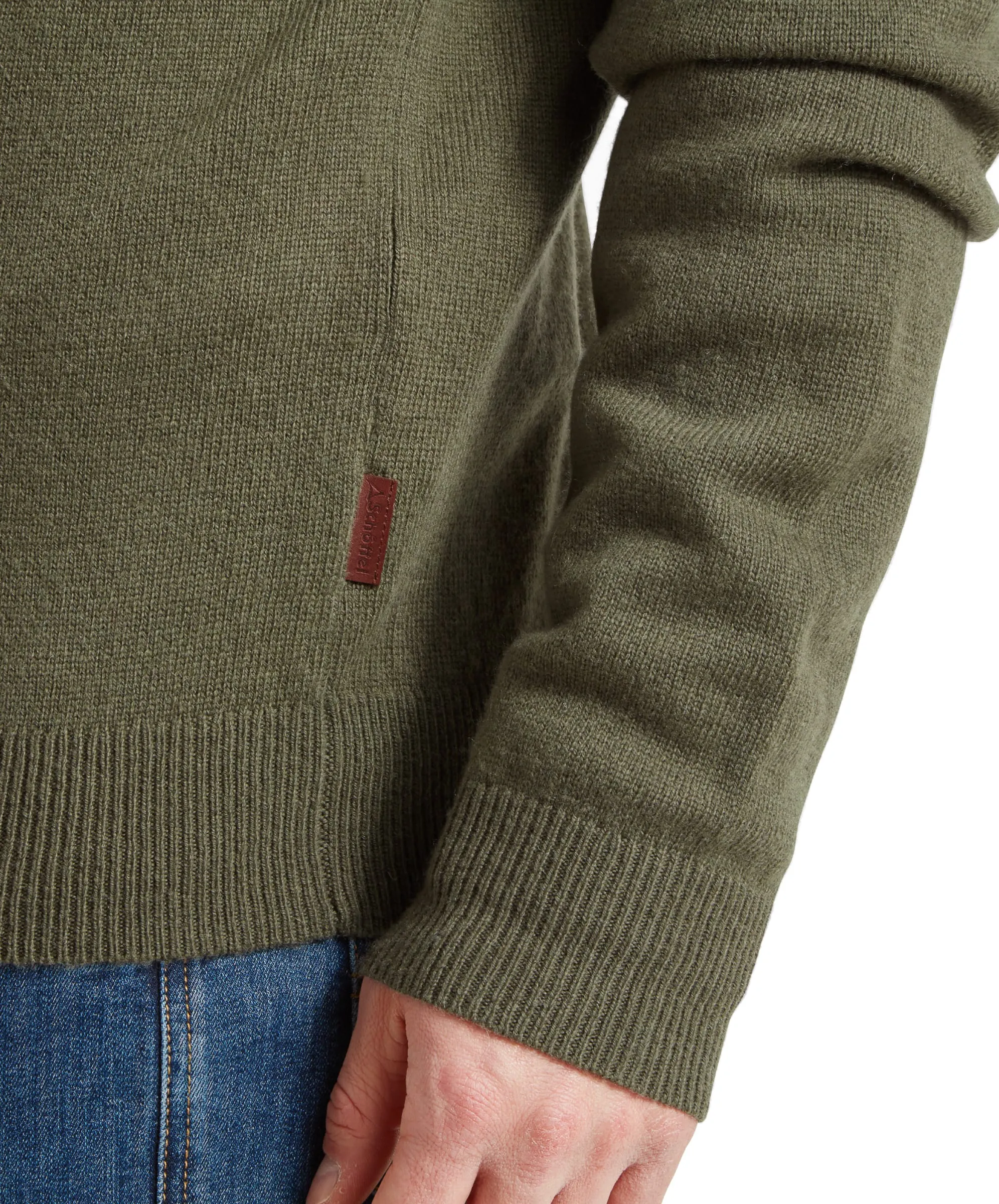 Lambswool Quarter Zip - Moss