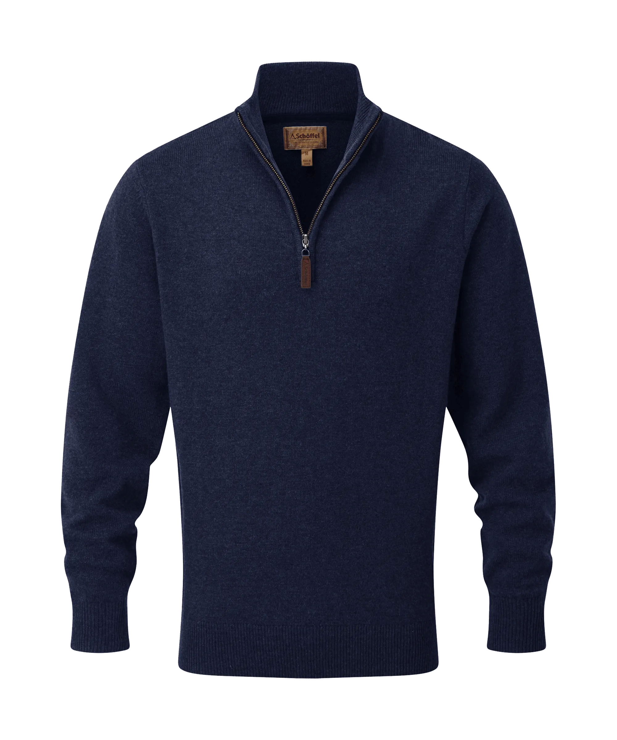 Lambswool Quarter Zip - Navy