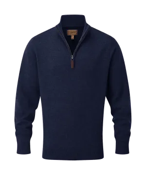 Lambswool Quarter Zip - Navy