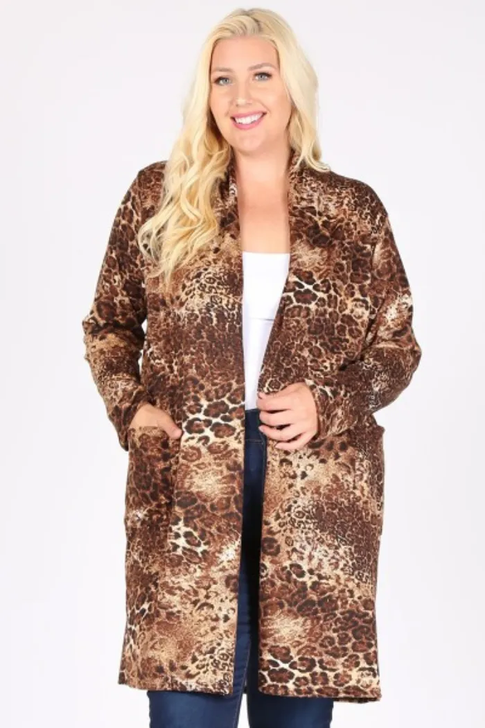 Leopard print cardigan